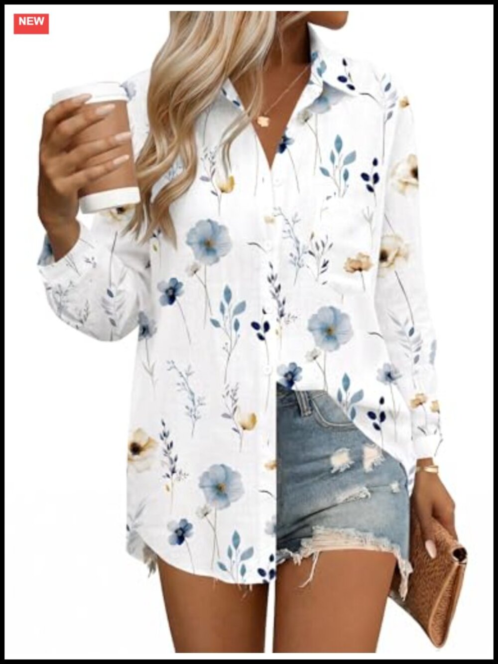 HOTOUCH Womens Linen Cotton Button Down Shirt Oversized Loose Fit